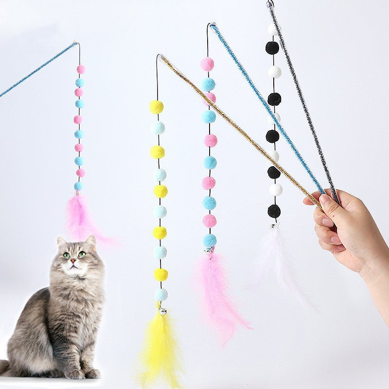 🐾 FeatherFun™ Wool Ball for Cats – Interactive Pet Toy